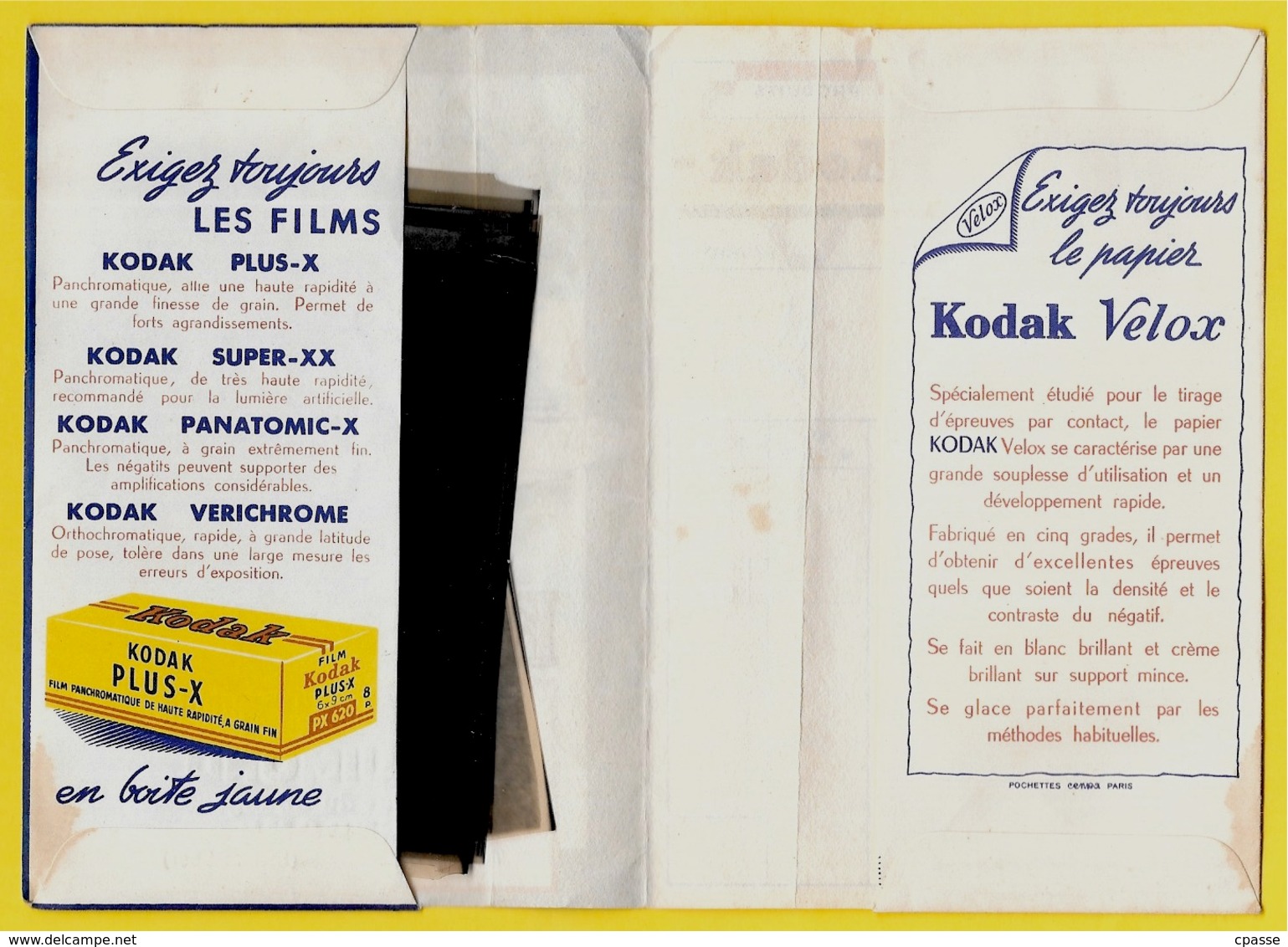 Pochette Photos KODAK + Négatifs Familiaux - Photo-Cinéma-Optique J. GUIMOND 41 VENDÔME * Photographie - Non Classés