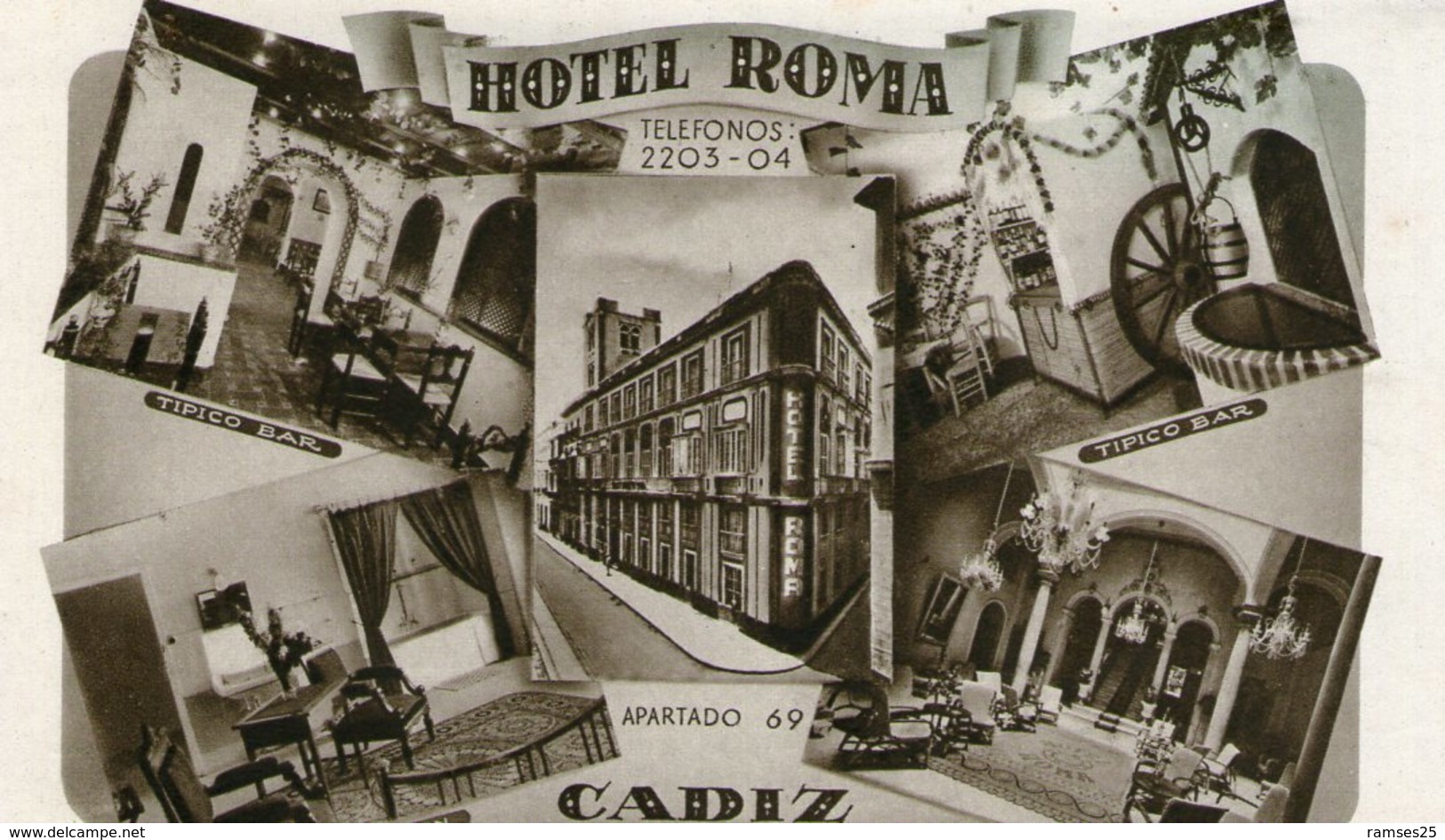 (87)   CPA  Cadiz  Hotel Roma    (Bon Etat ) - Cádiz