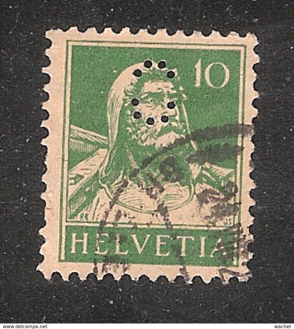 Perfin/perforé/lochung Switzerland No YT161 1921-1942 William Tell . Perfin Symbol  (d16) - Gezähnt (perforiert)