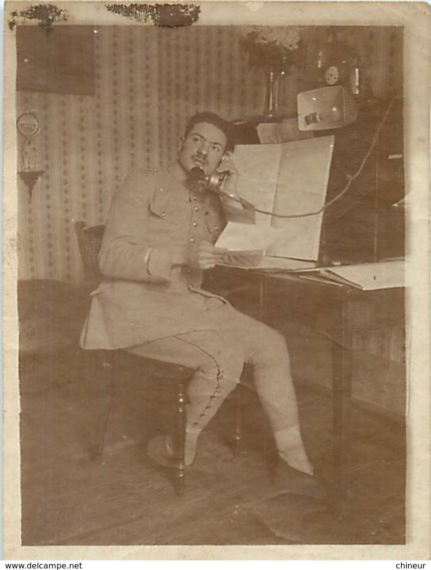 PHOTO TELEPHONISTE MILITAIRE FORMAT 9 X 12 - Guerra, Militari