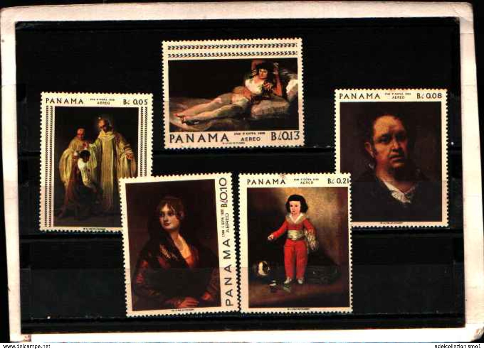 90424) PANAMA-1967 QUADRI -DI GOYA-POSTA AEREA-MNH** SERIE COMPLETA N.428-32 - Panama