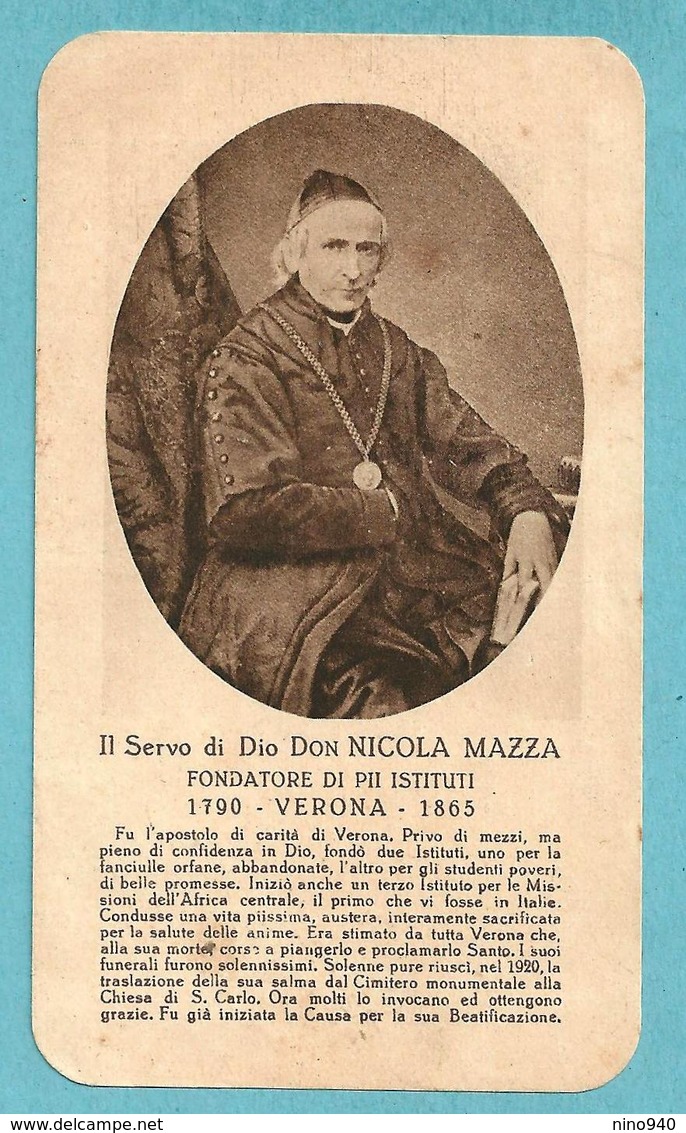 ED.  SLE - S.d.D. Don NICOLA MAZZA - Verona - E -  PR - Mm. 63 X 110 - Religion & Esotérisme