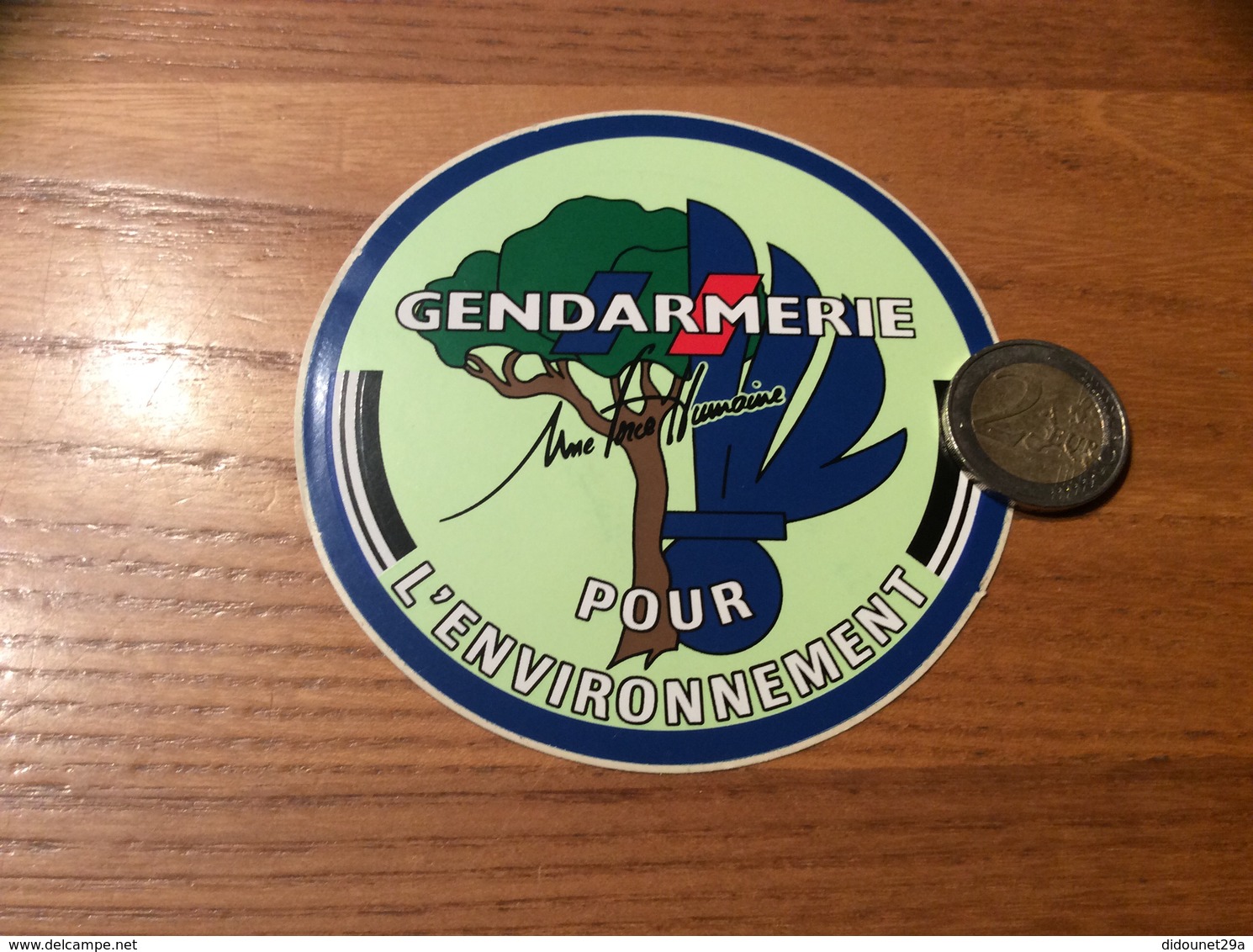 AUTOCOLLANT, Sticker "GENDARMERIE - Une Force Humaine POUR L’ENVIRONNEMENT" - Autocollants