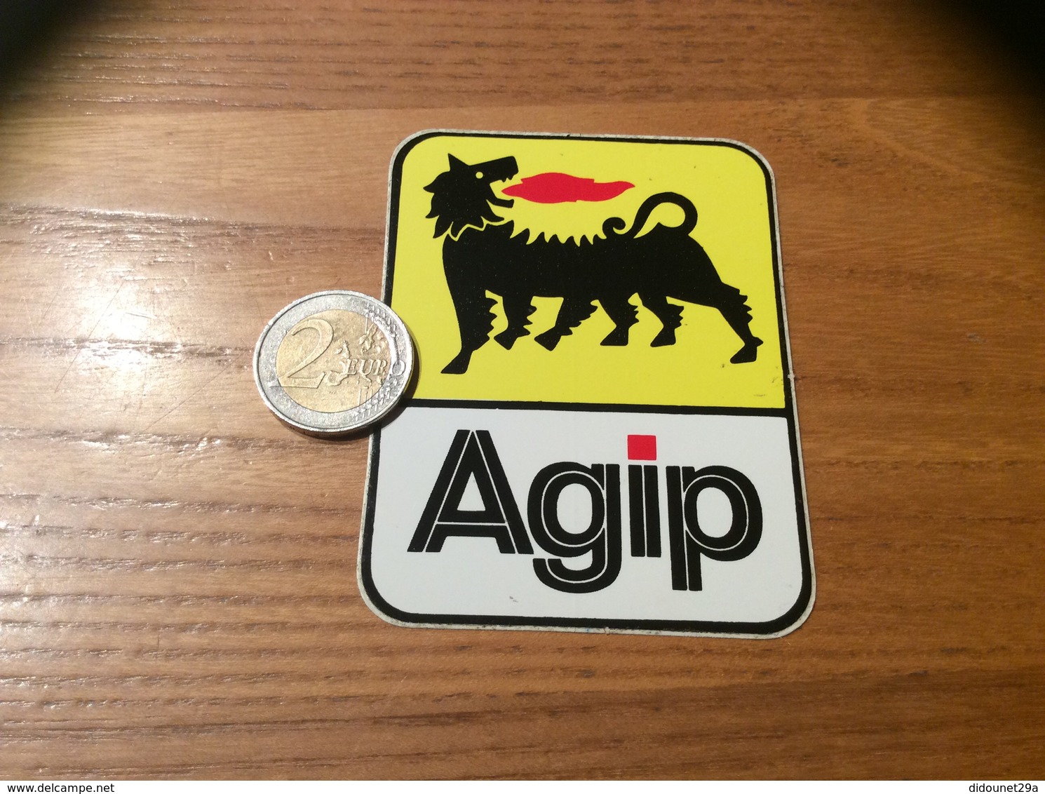 AUTOCOLLANT, Sticker *** « Agip » (carburant, Huile) - Autocollants