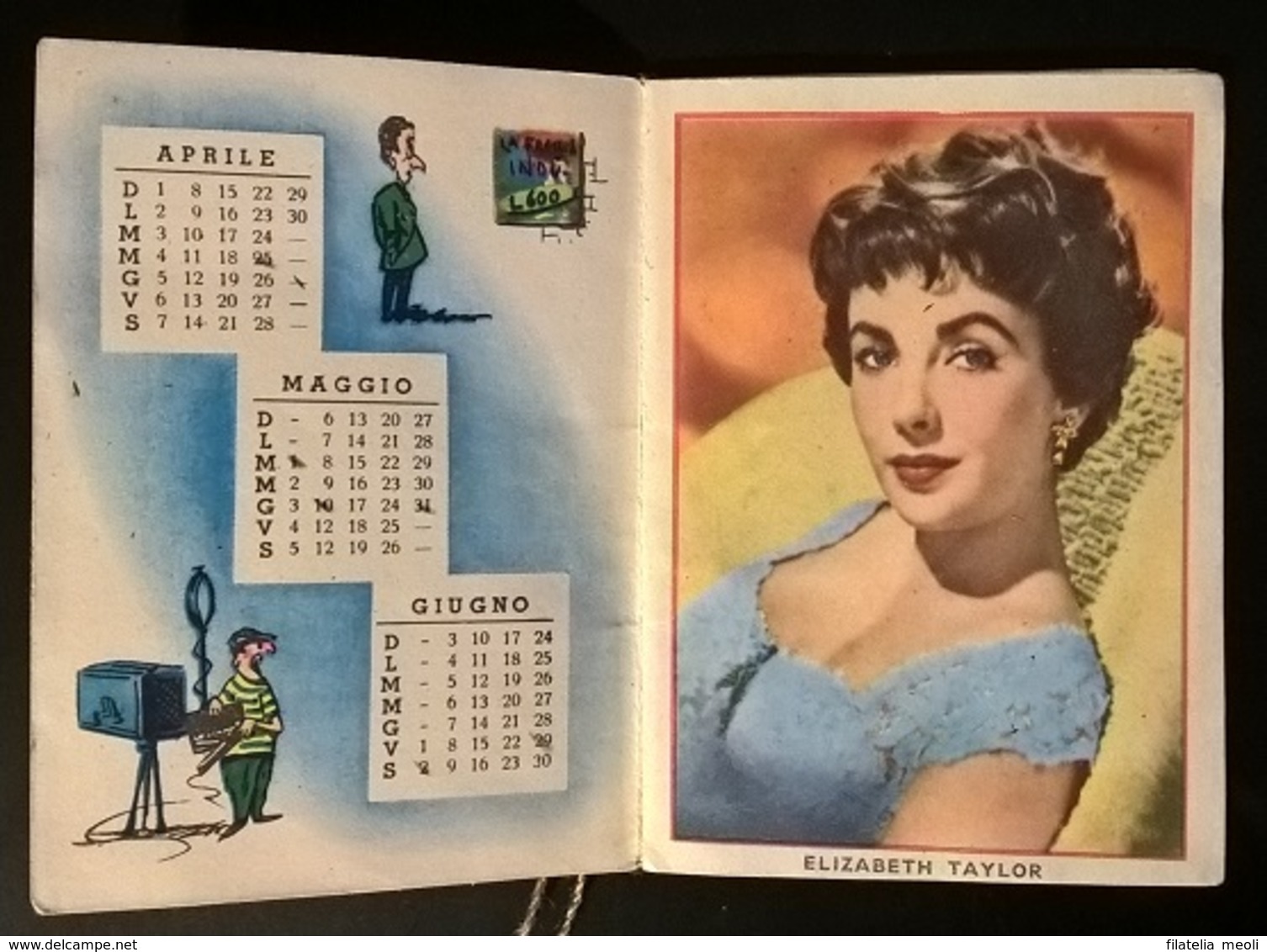 CALENDARIETTO 1956 ATTRICI - Autres Formats