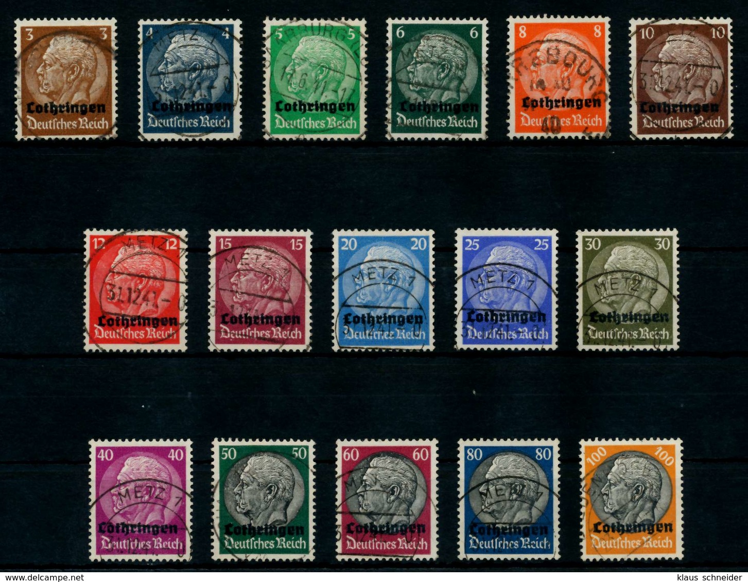 BES 2WK LOTHRINGEN Nr 1-16 Gestempelt X6CE132 - Besetzungen 1938-45