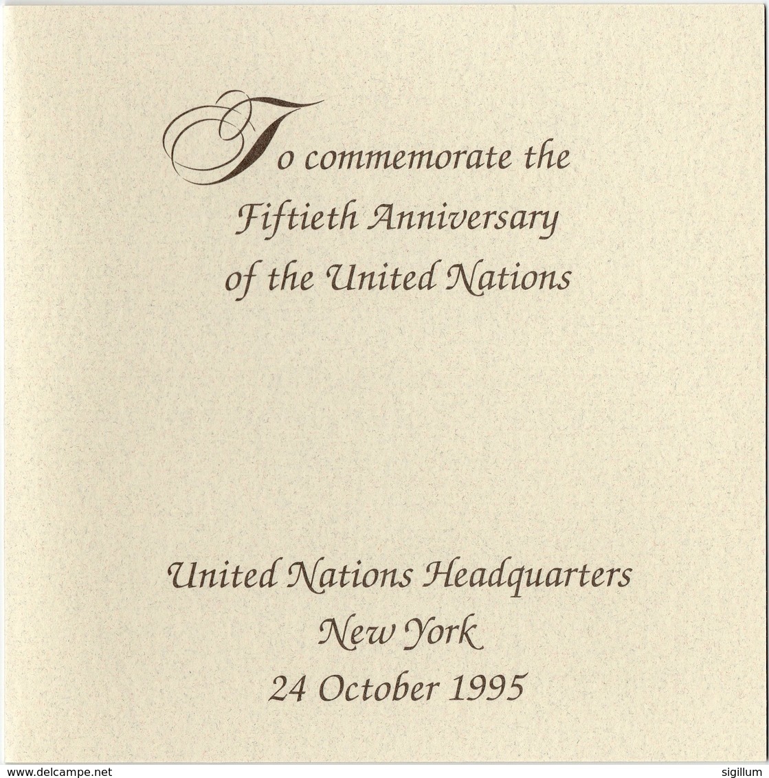 ONU NAZIONI UNITE 1995 - UFFICIO DI NEW YORK - 50° ANNIVERSARIO NAZIONI UNITE LIBRETTO - Nuevos