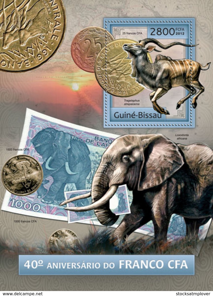 Guinea Bissau 2012  CFA Franc African Banknotes Fauna Elephant - Guinée-Bissau