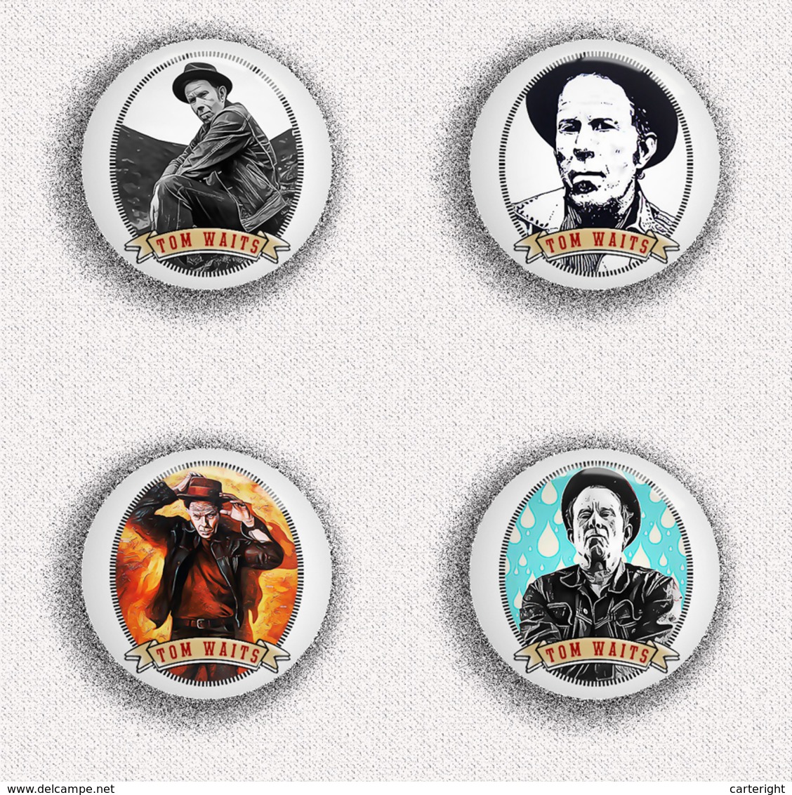 35 X Tom Waits Music Fan ART BADGE BUTTON PIN SET 1 (1inch/25mm Diameter) - Music