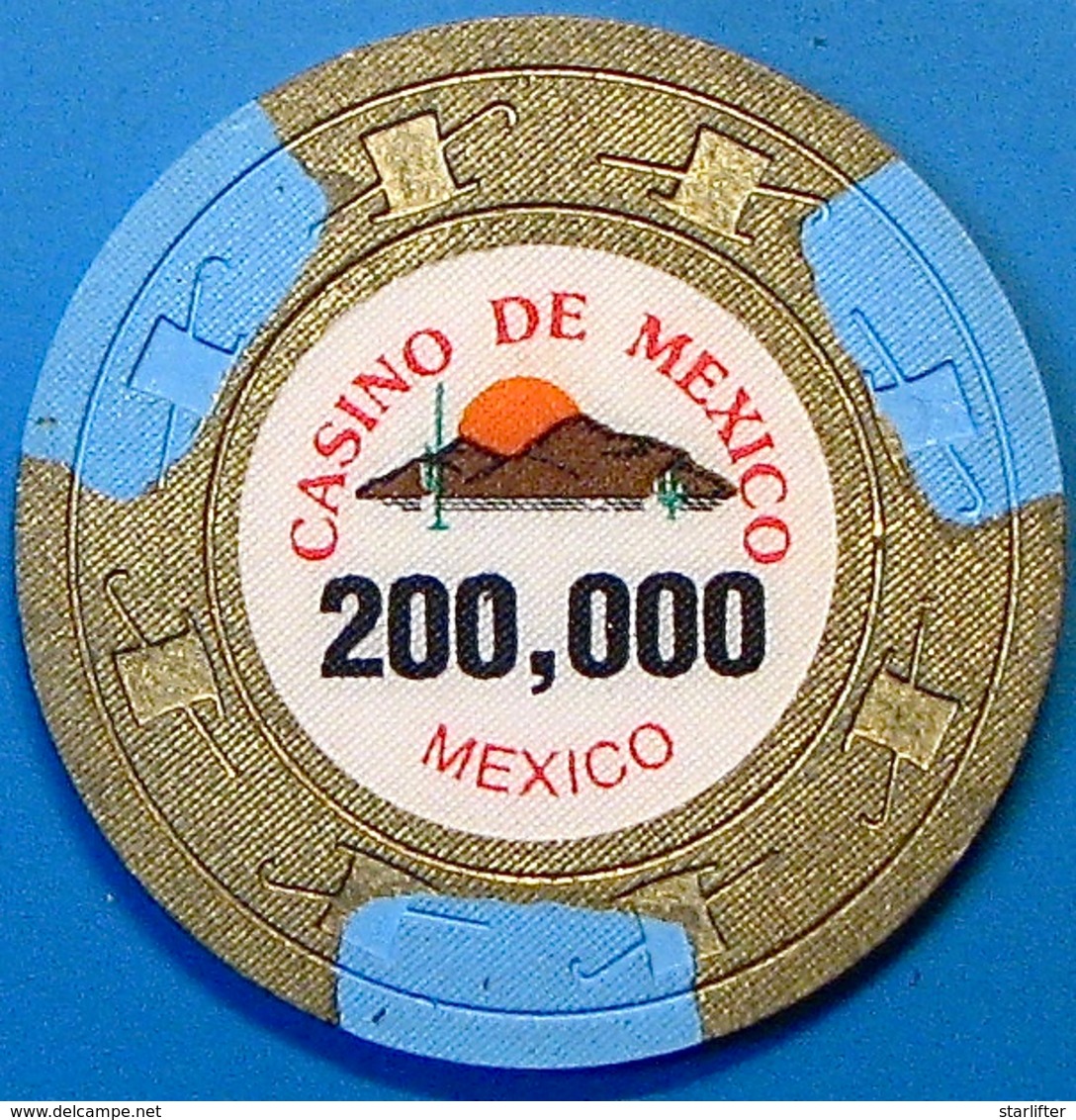 P200,000 Casino Chip. Casino De Mexico, Mexico. N42. - Casino