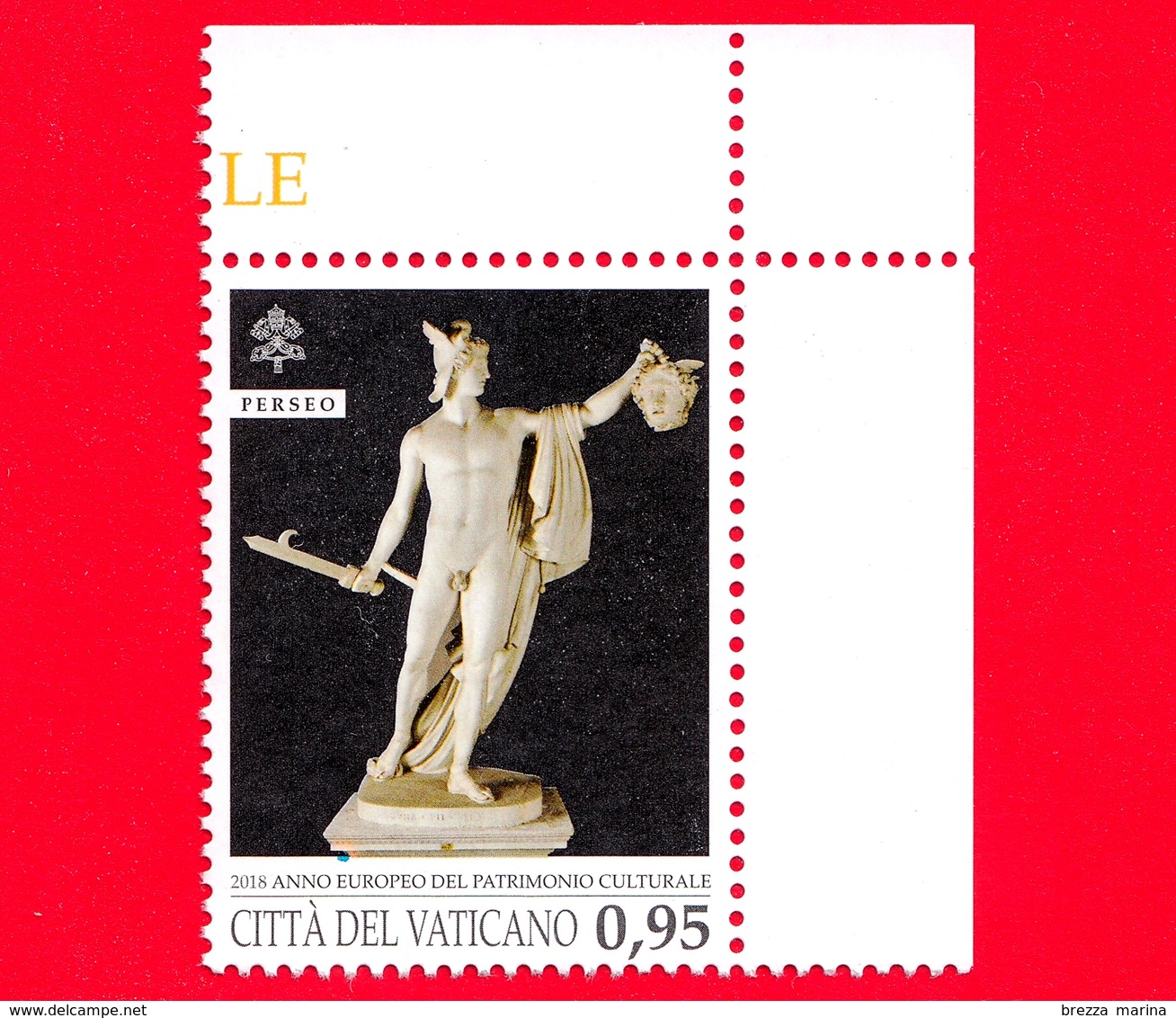 Nuovo - MNH - VATICANO - 2018 - Anno Europeo Del Patrimonio Culturale - Perseo Trionfante (Canova) - 0.95 - Neufs