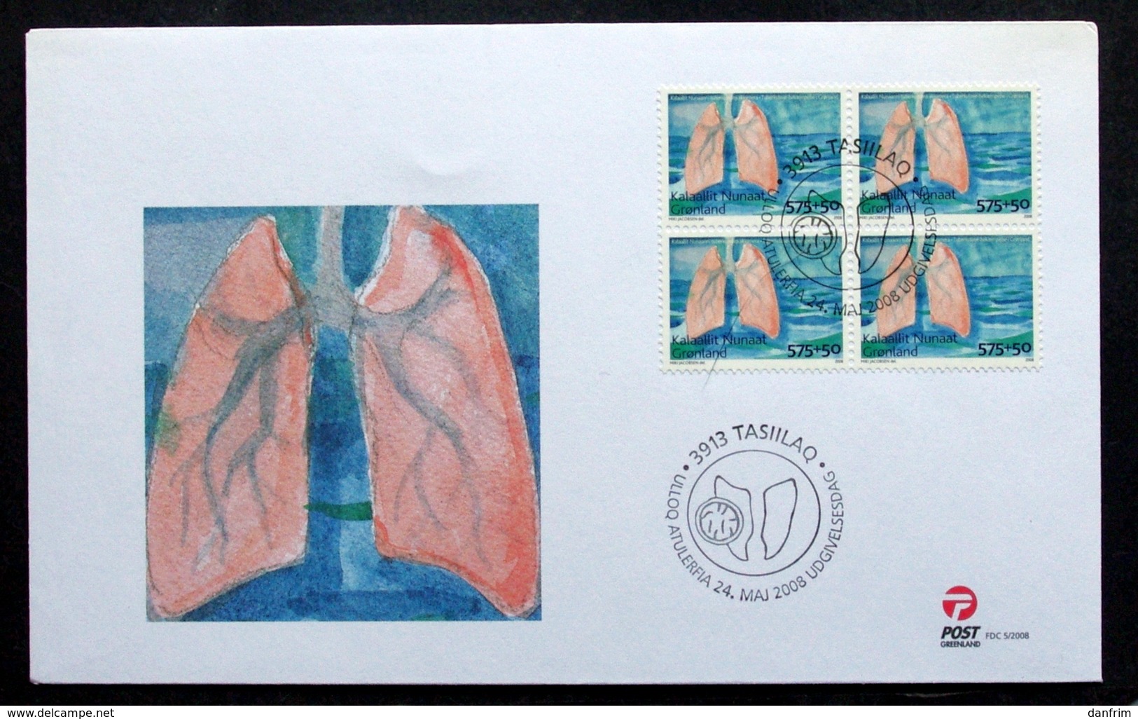 GREENLAND 2008  Tuberculosis Campaign   Minr.511    FDC   ( Lot Ks ) - FDC