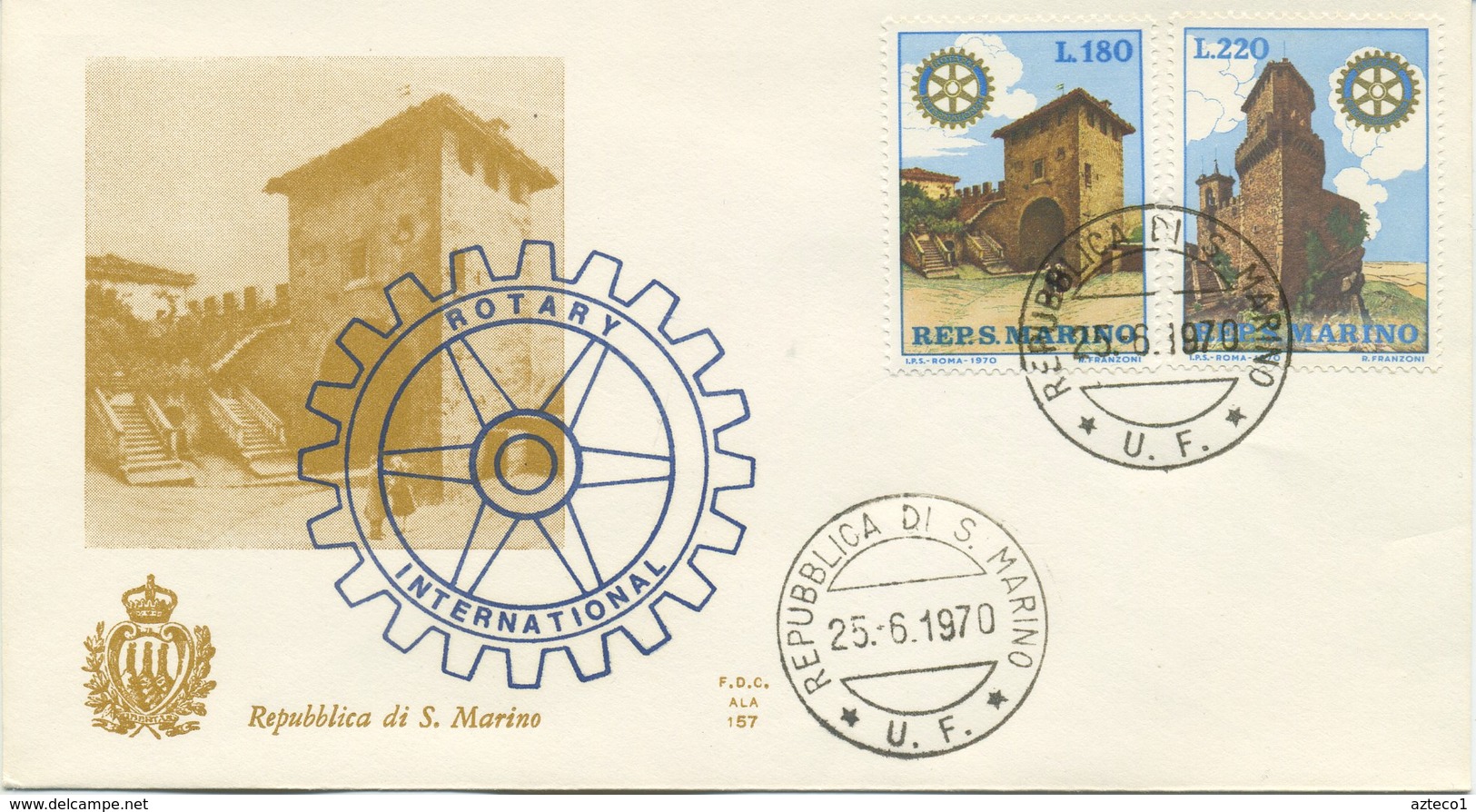 SAN MARINO - FDC ALA 1970 - ROTARY - FDC