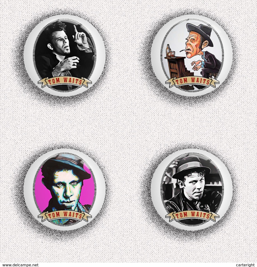 35 X Tom Waits Music Fan ART BADGE BUTTON PIN SET 3 (1inch/25mm Diameter) - Music