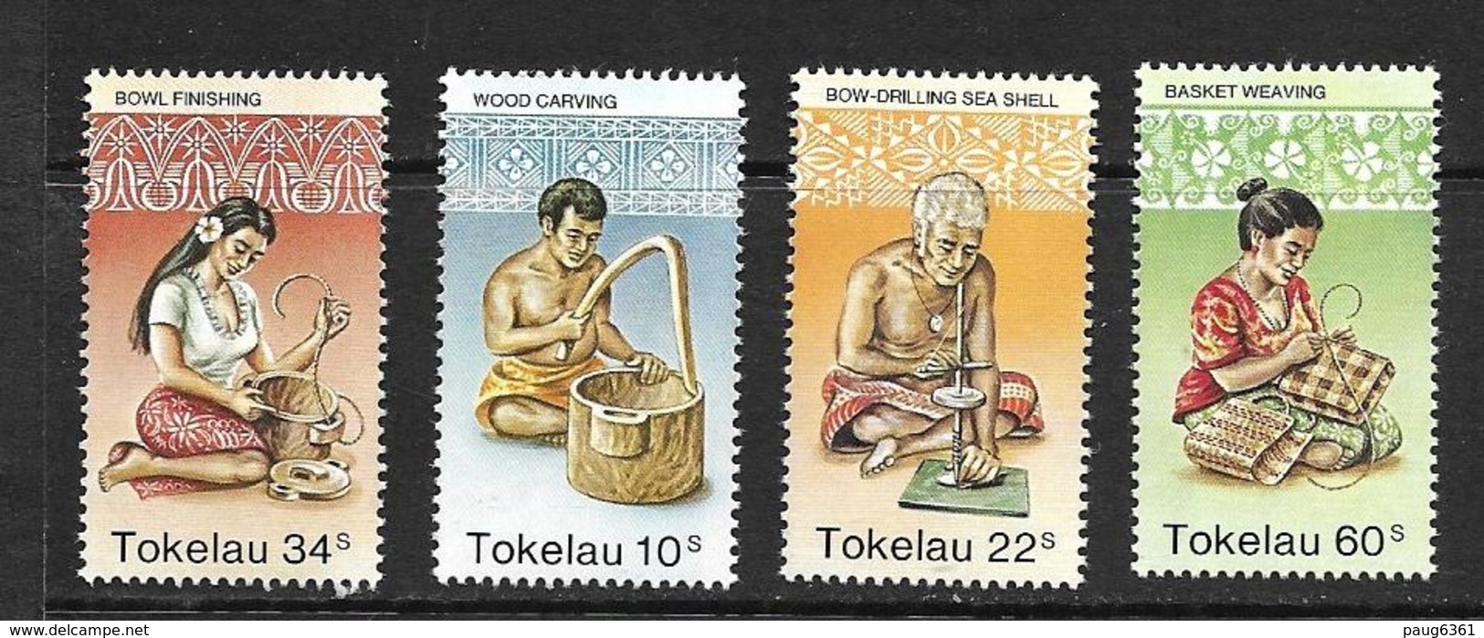 TOKELAU 1982 ARTISANAT  YVERT N°81/84  NEUF MNH** - Tokelau