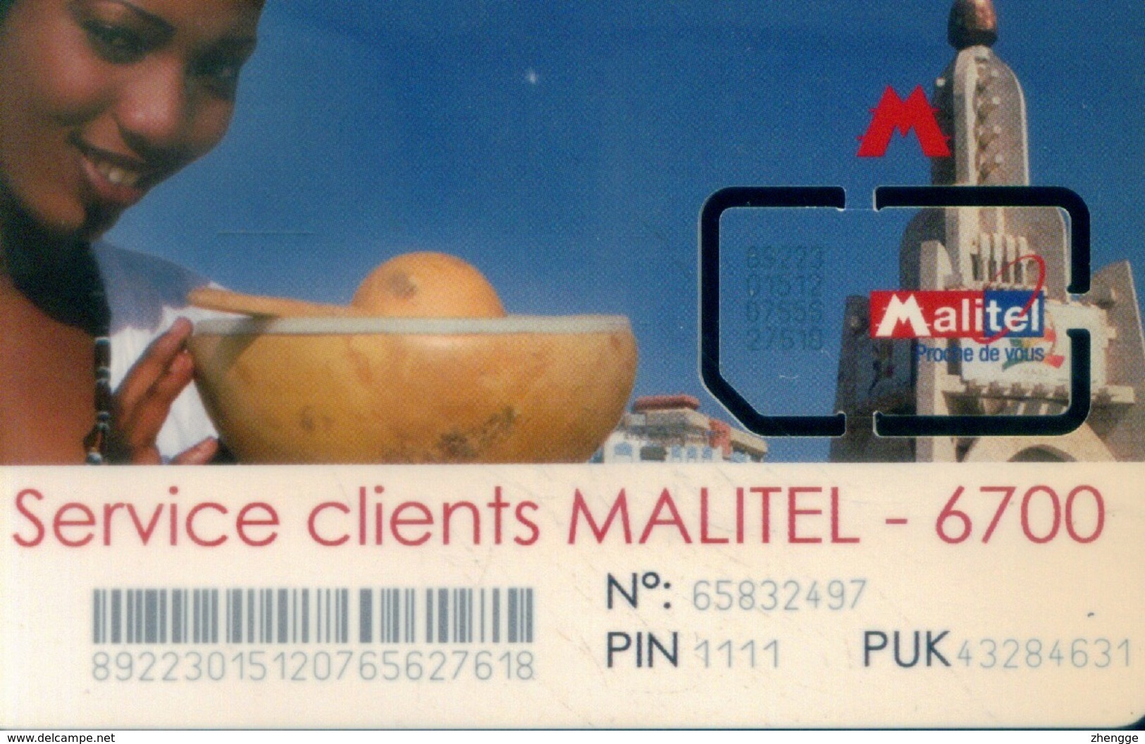 Mali GSM SIM Cards,  (1pcs,MINT) - Mali