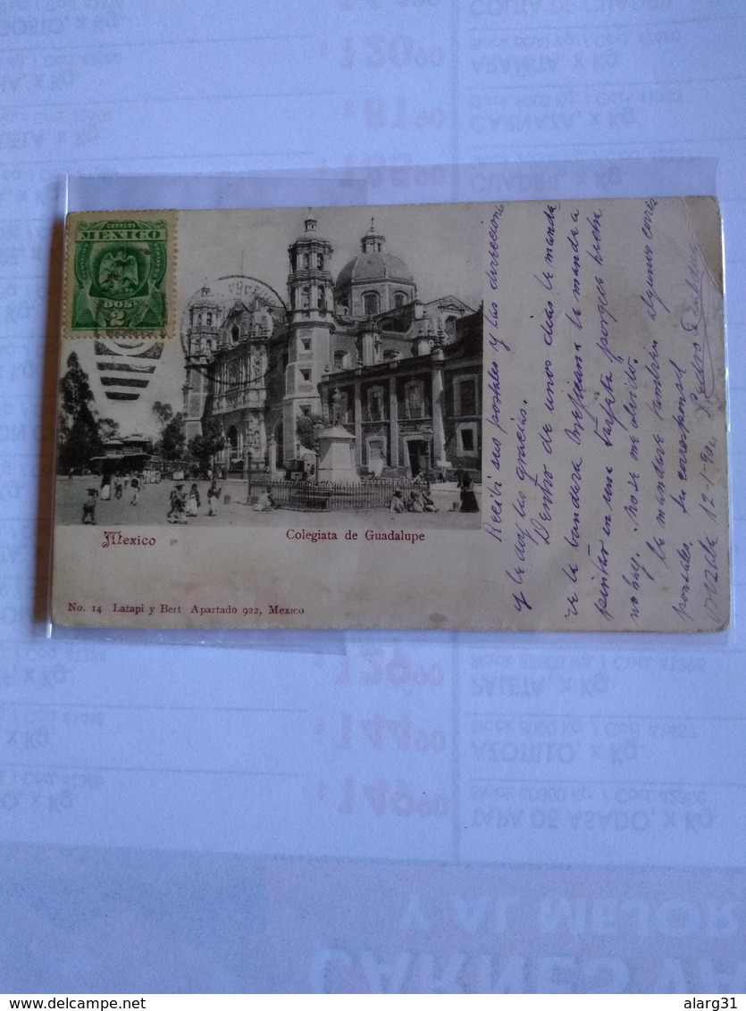 México Colegio De Guadalupe  Religious School 1904 Postcard Postally Used To Uruguay - Mexiko