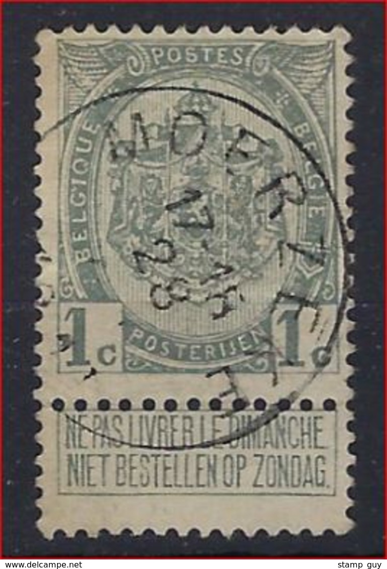 Nr.  81 Met ZELDZAME STEMPEL MOERZEKE ; Staat Zie Scan  ! Inzet Aan 3 Euro ! - 1893-1907 Armoiries