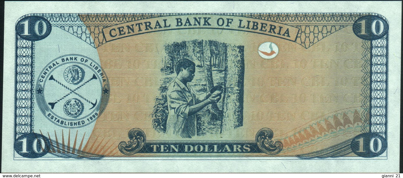 LIBERIA - 10 Dollars 2011 UNC P.27 F - Liberia