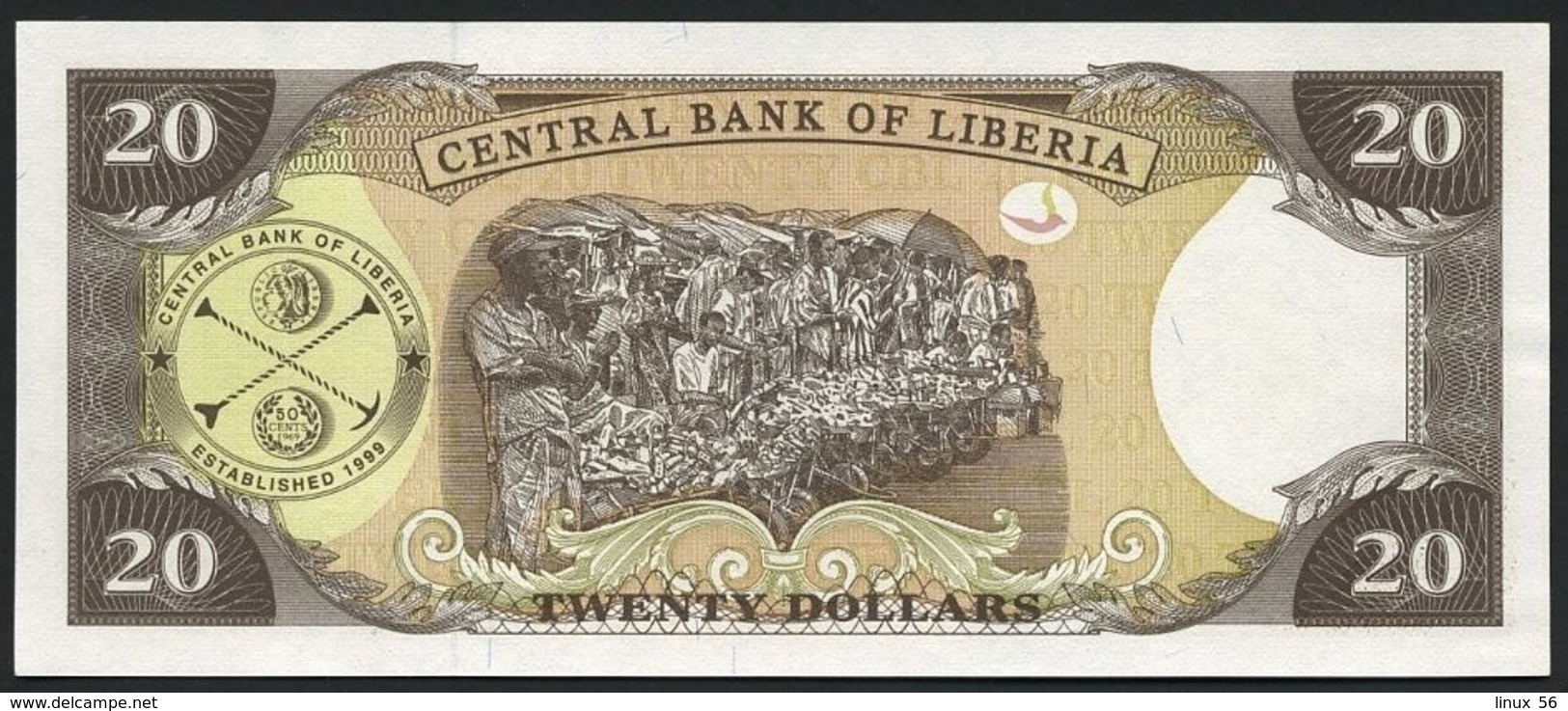 LIBERIA - 20 Dollars 2004 UNC P.28 B - Liberia