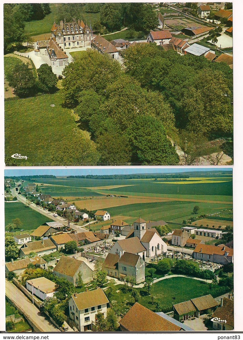 Belleneuve: 2 Vues Aériennes: Village Et Château - Cartes Neuves Cim - - Autres & Non Classés