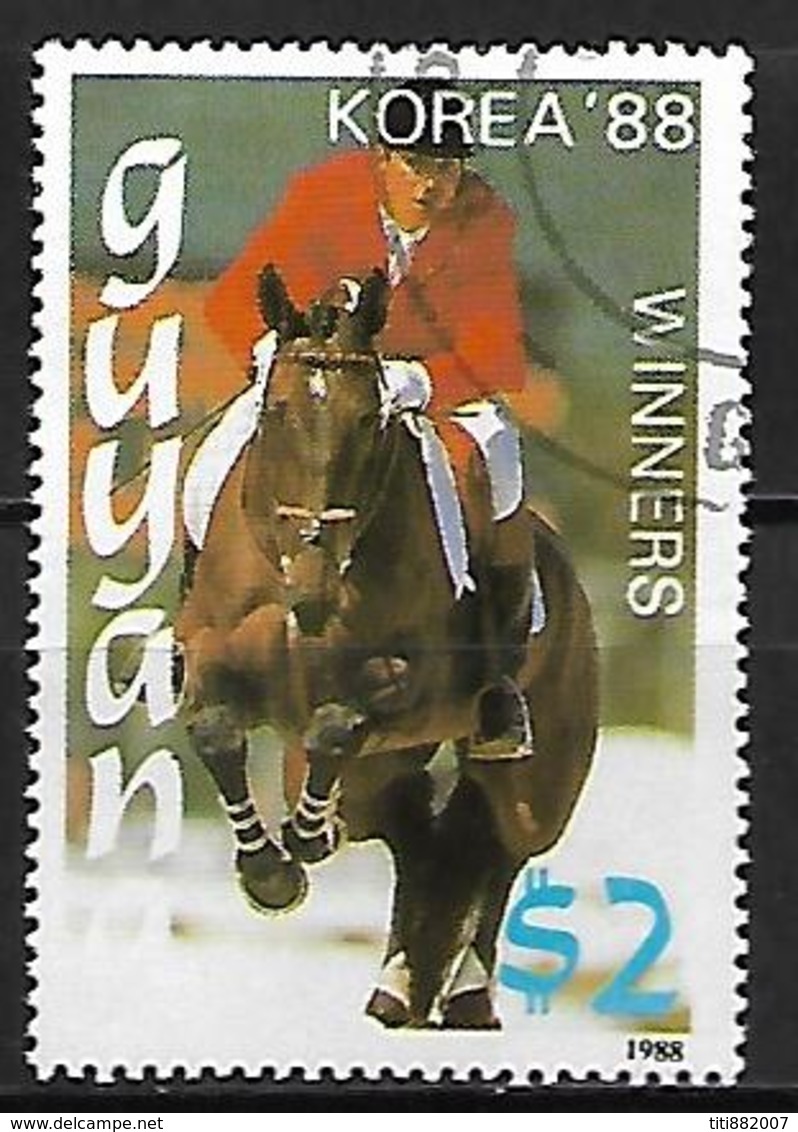 GUYANA    -      HIPPISME  /  JUMPING   -    Oblitéré - Jumping