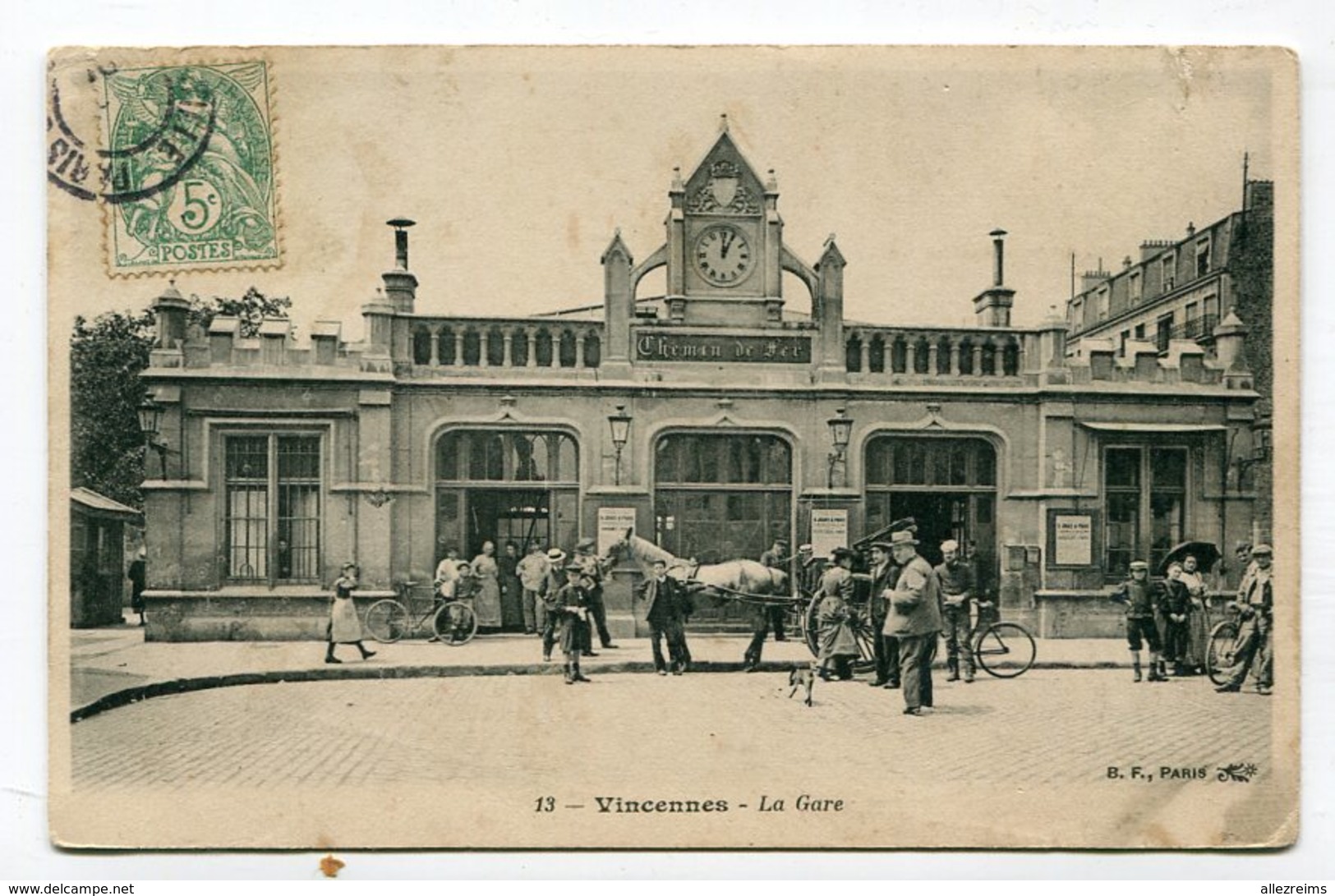 CPA 94 : VINCENNES La Gare Avec Attelage De Chevaux    VOIR  DESCRIPTIF §§§ - Vincennes