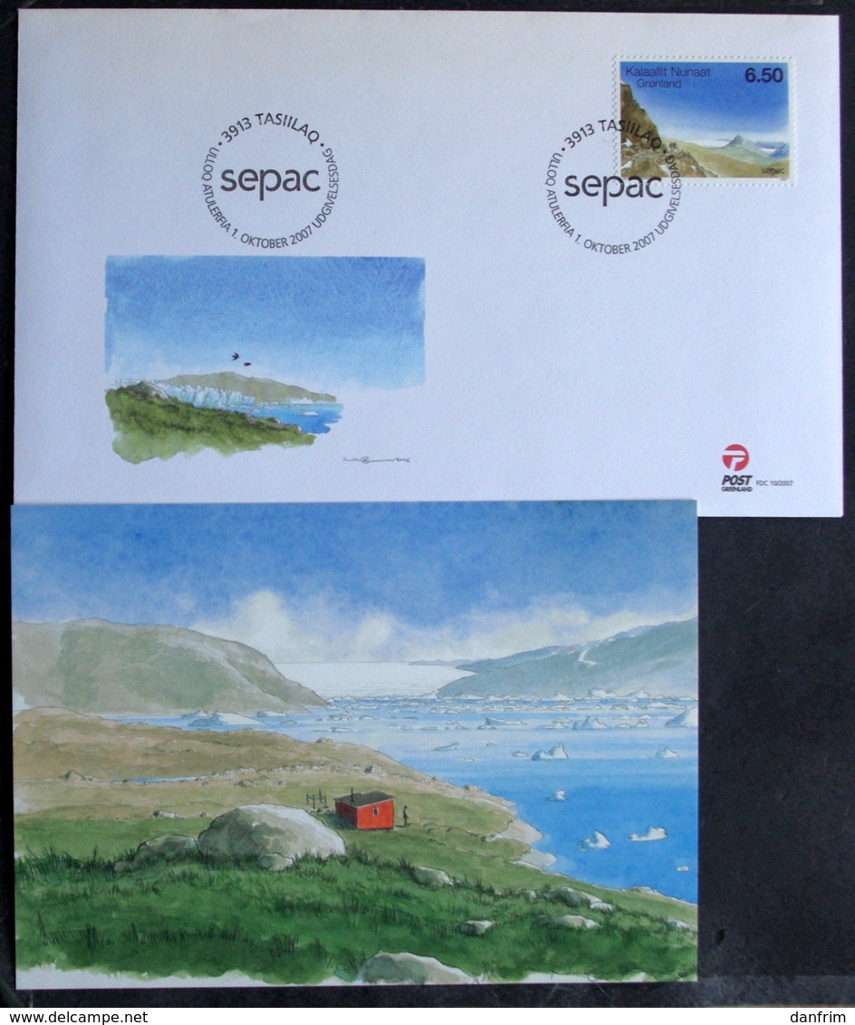 GREENLAND 2007  SEPAC  Minr.492+ CARDS    FDC    (lot 6627) - FDC