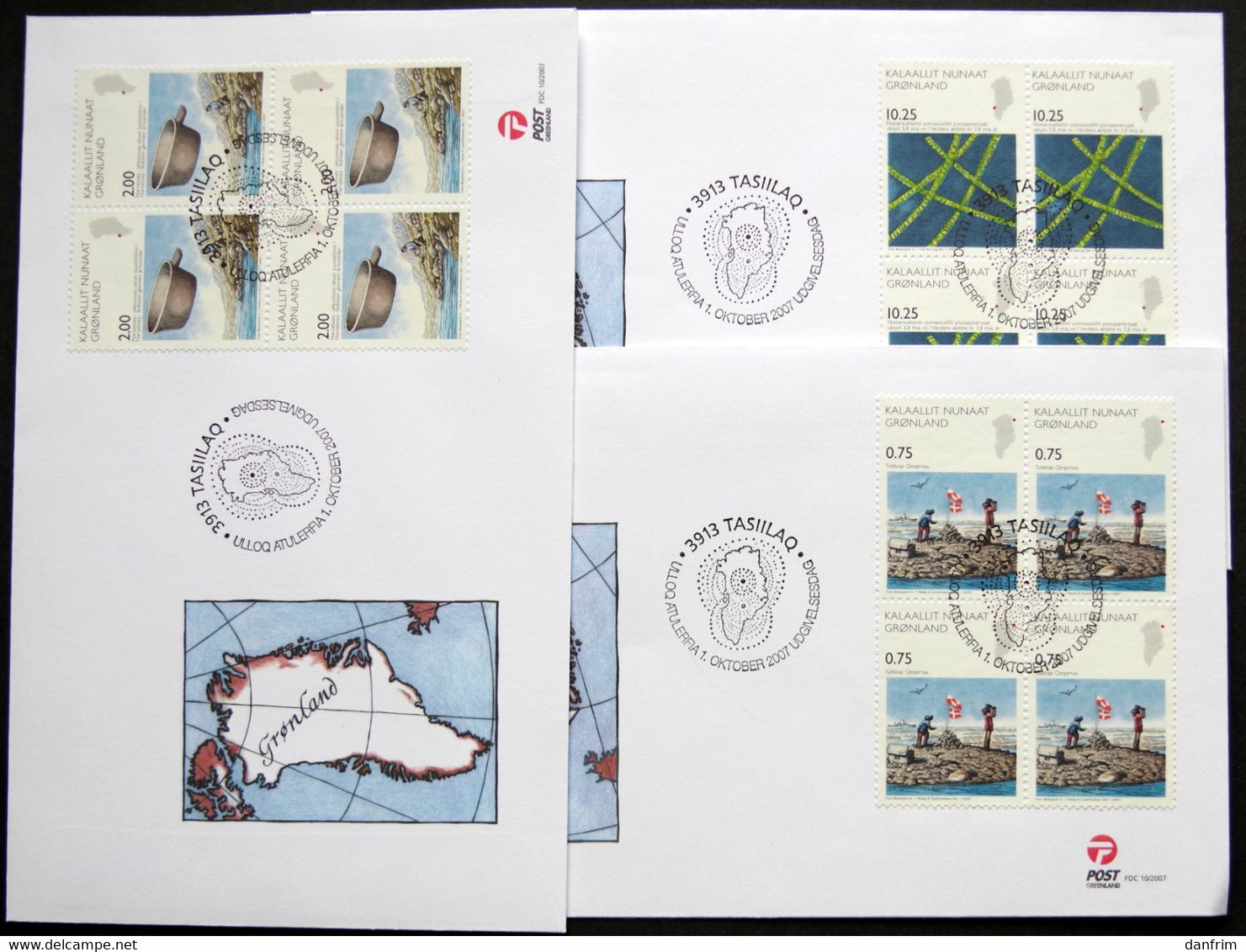 GREENLAND 2007  Science (III)  Minr.493-95   FDC    (lot Ks) - FDC