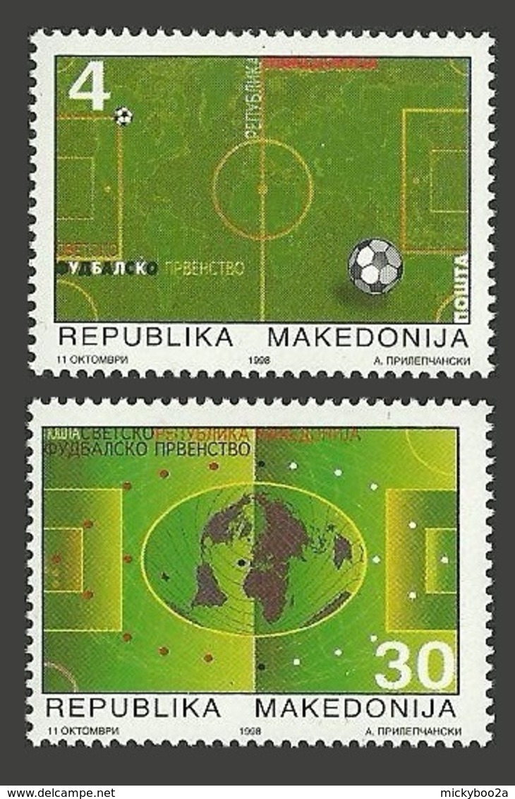 MACEDONIA YUGOSLAVIA 1998 SPORT FOOTBALL WORLD CUP FRANCE SET MNH - North Macedonia