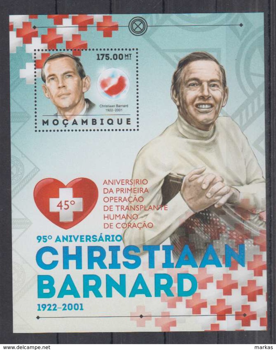 H92. Mozambique - MNH - 2012 - Famous People - Chritiaan Barnard - Bl - Altri & Non Classificati