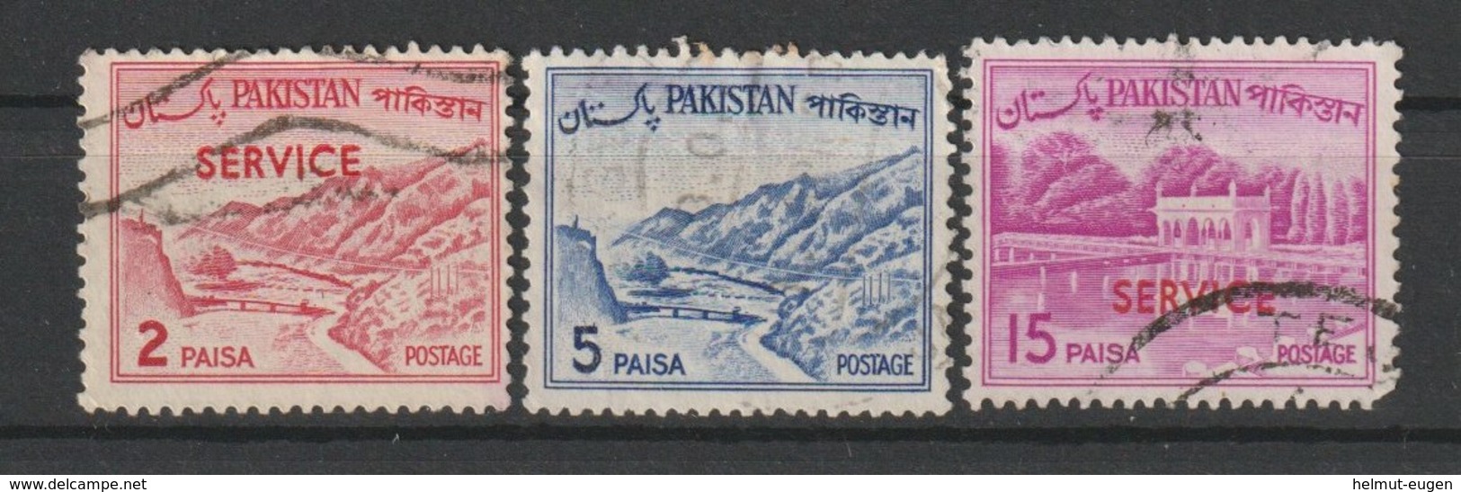 MiNr. 178, 179, 183  Pakistan 1962/1965. Freimarken: Einheimische Ansichten. - Pakistan