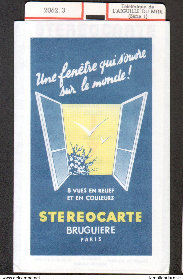 Stereocarte Bruguiere, 2062.3, Telepherique De L'Aiguille Du Midi (série 1) - Visionneuses Stéréoscopiques