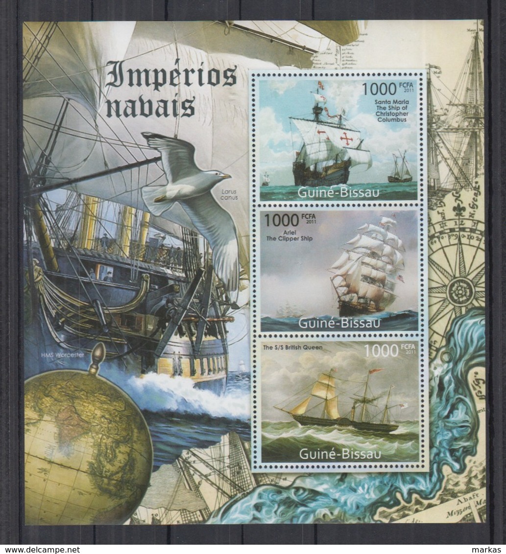 R92. Guine-Bissau MNH - 2011 - Transport - Ships - Sailing Ships - Sonstige & Ohne Zuordnung