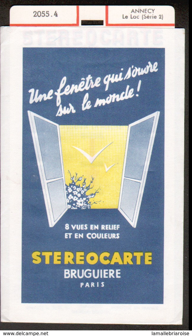 Stereocarte Bruguiere, 2055.4, Annecy, Le Lac (série 2) - Visionneuses Stéréoscopiques