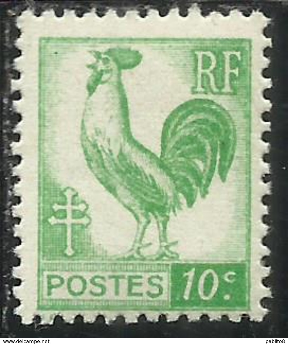 FRANCE FRANCIA 1944 GALLIC COCK GALLO GALLICO CENT. 10c MNH - 1944 Coq Et Marianne D'Alger