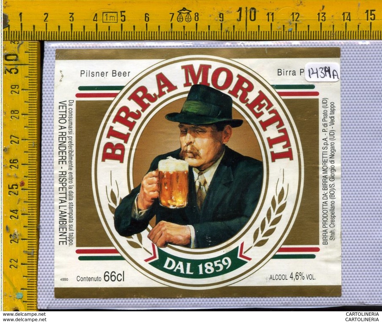 Etichetta Birra Moretti - Birra