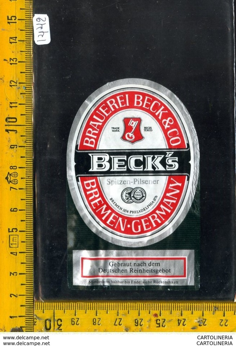 Etichetta Birra Becks - Birra