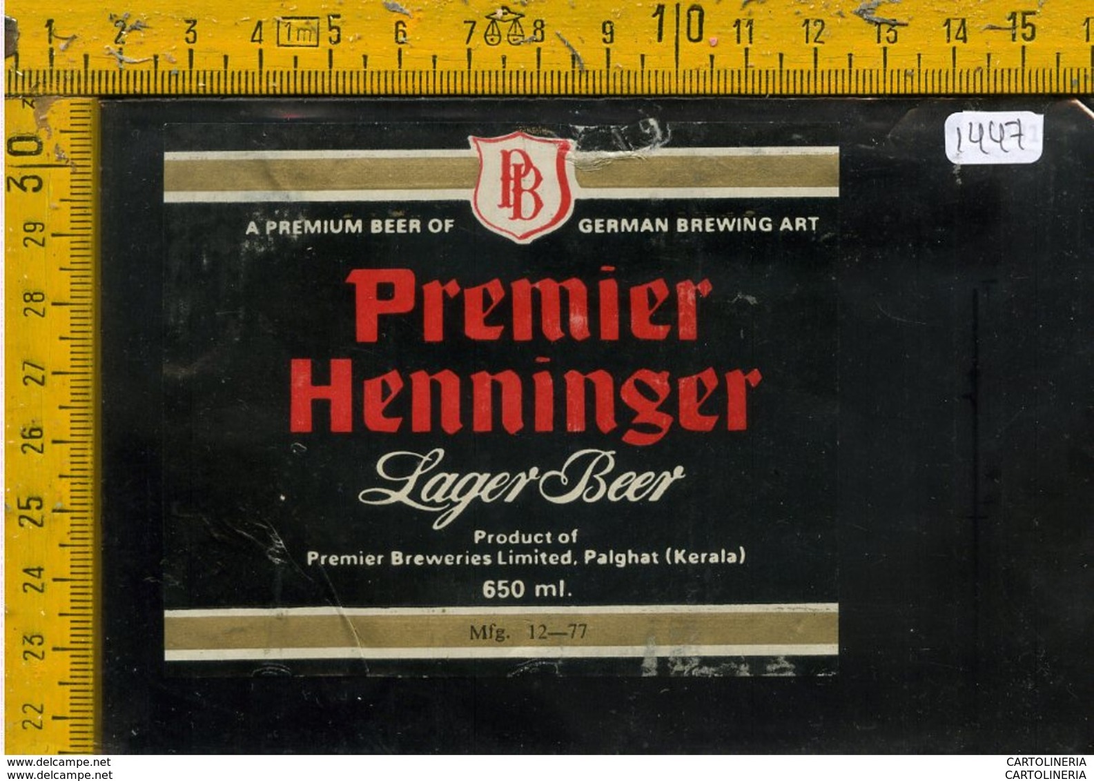 Etichetta Birra Premier Henninger - Birra