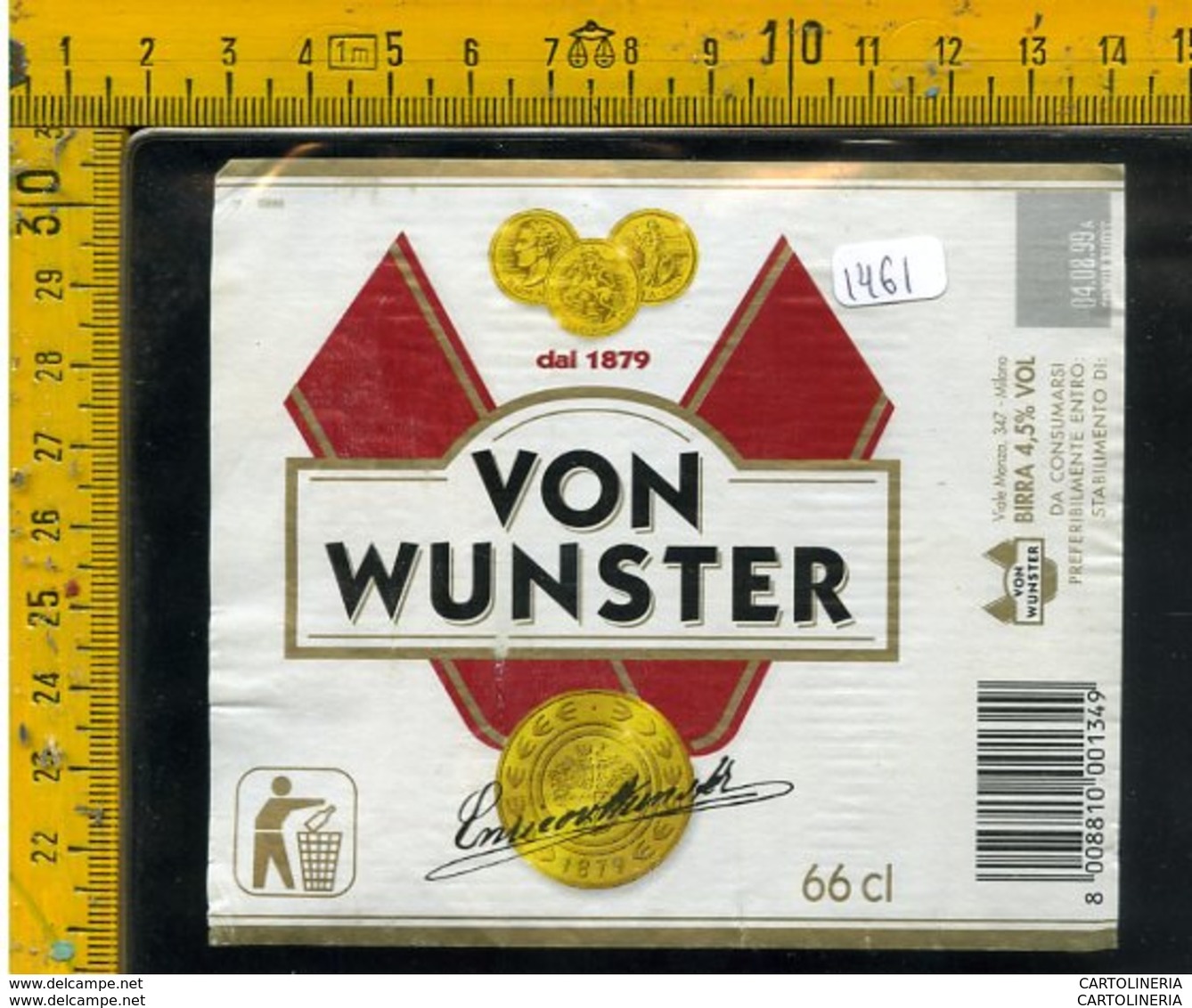 Etichetta Birra Von Wunster - Birra