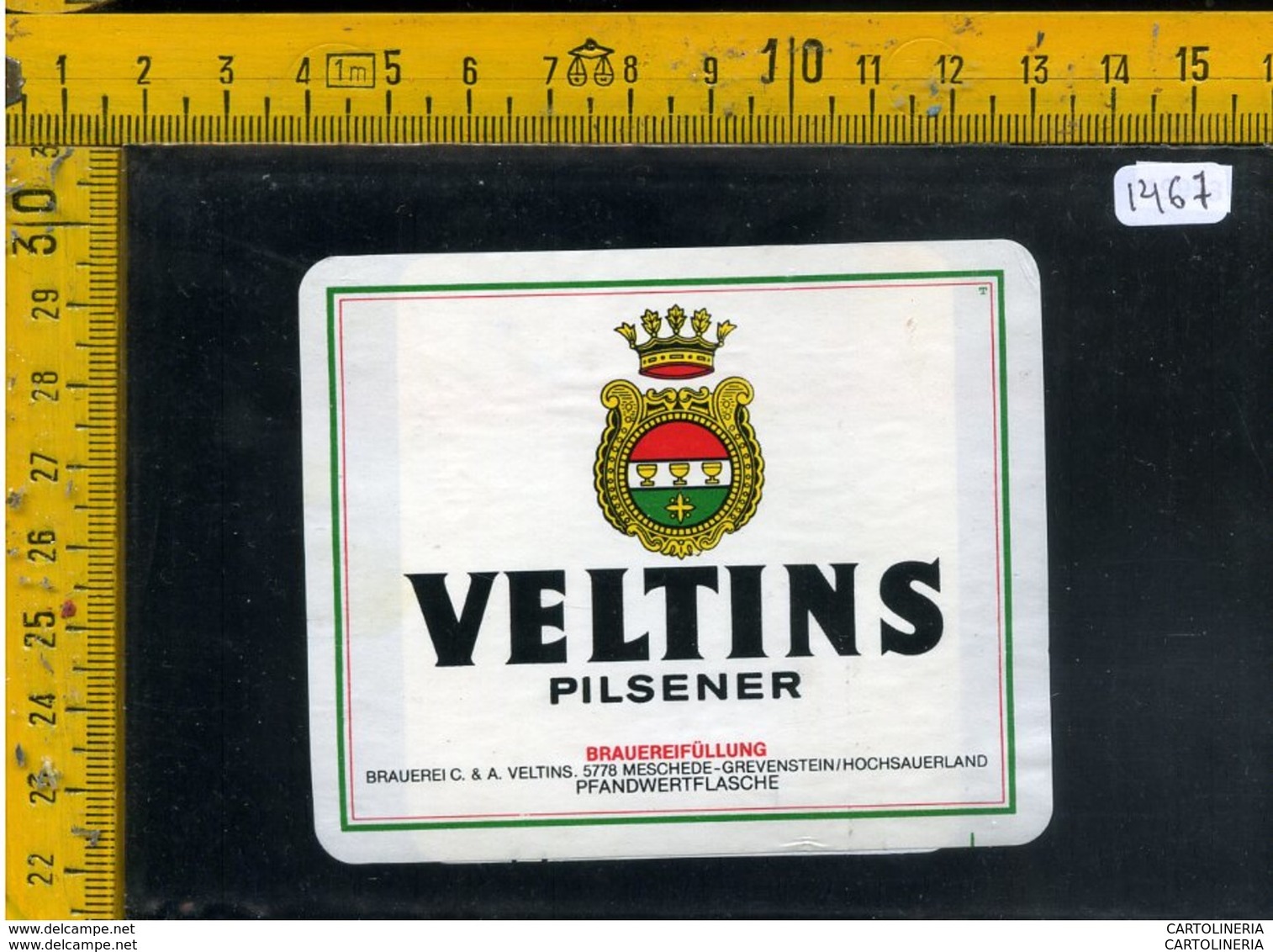 Etichetta Birra Veltins - Birra