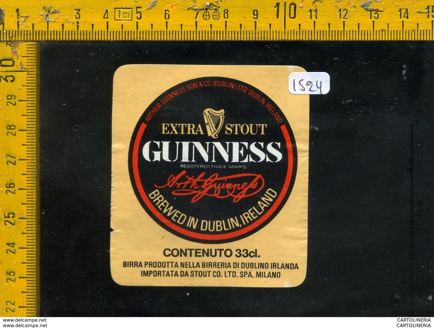 Etichetta Birra Guinness Dublin Irlanda - Birra