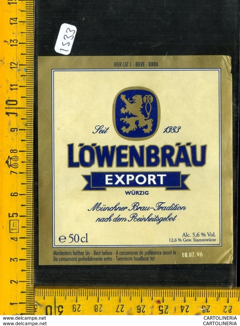 Etichetta Birra Lowenbrau - Birra