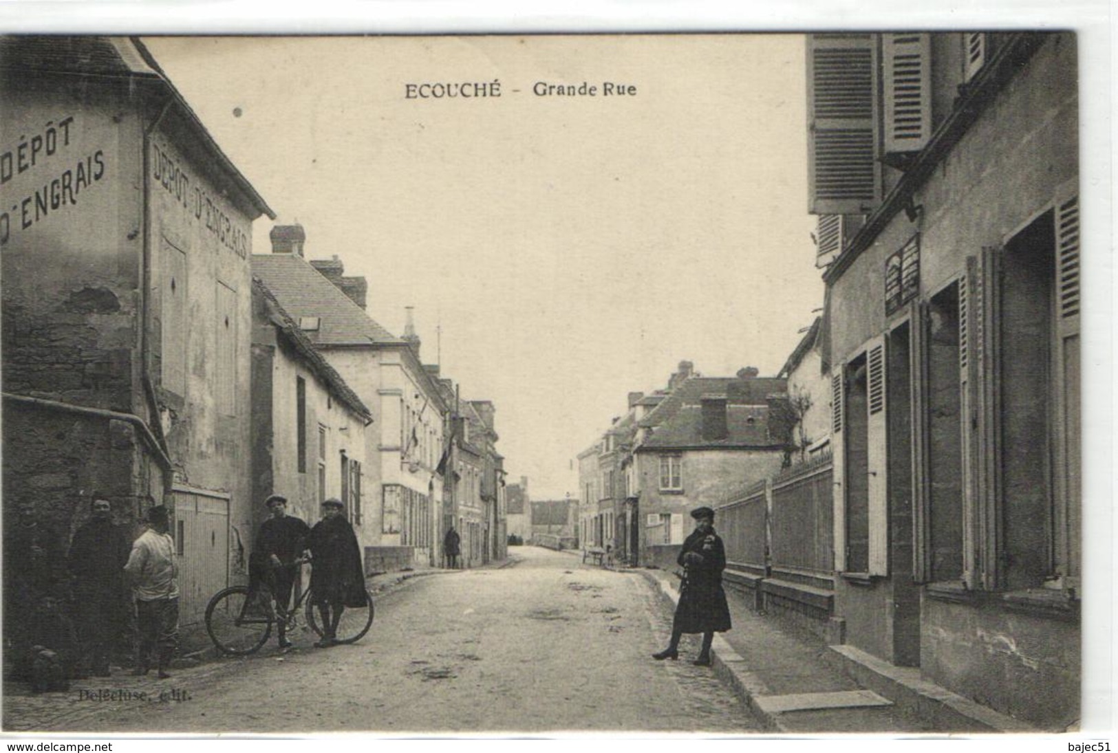 1 Cpa Ecouche - Grande Rue "cachet" - Ecouche