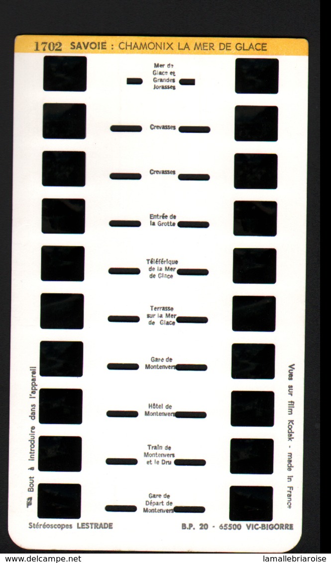 Stereocarte Lestrade, 1702, Chamonix, La Mer De Glace - Visionneuses Stéréoscopiques