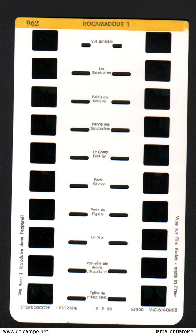 Stereocarte Lestrade, 962, Rocamadour - Visionneuses Stéréoscopiques