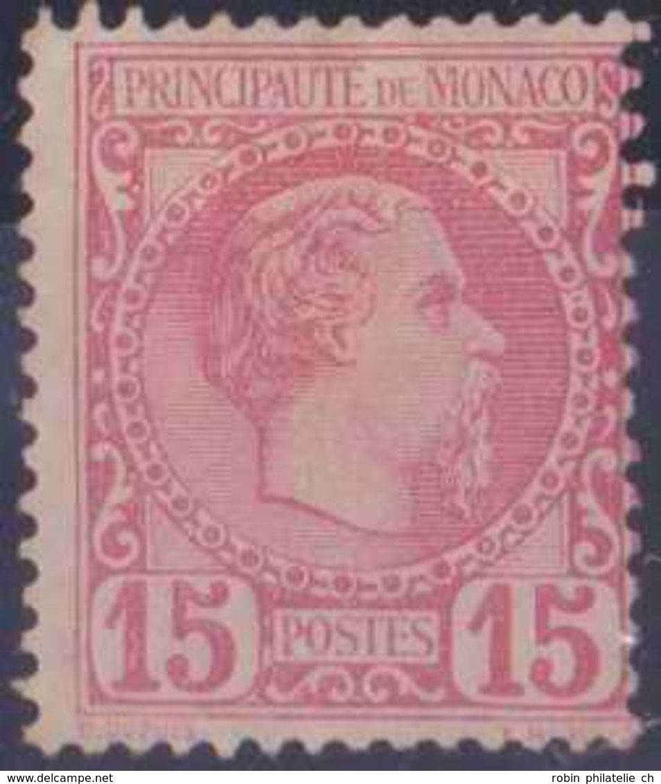 Monaco Postes  N° 5 15c Rose Charles III Qualité: * Cote: 510 € - Nuovi