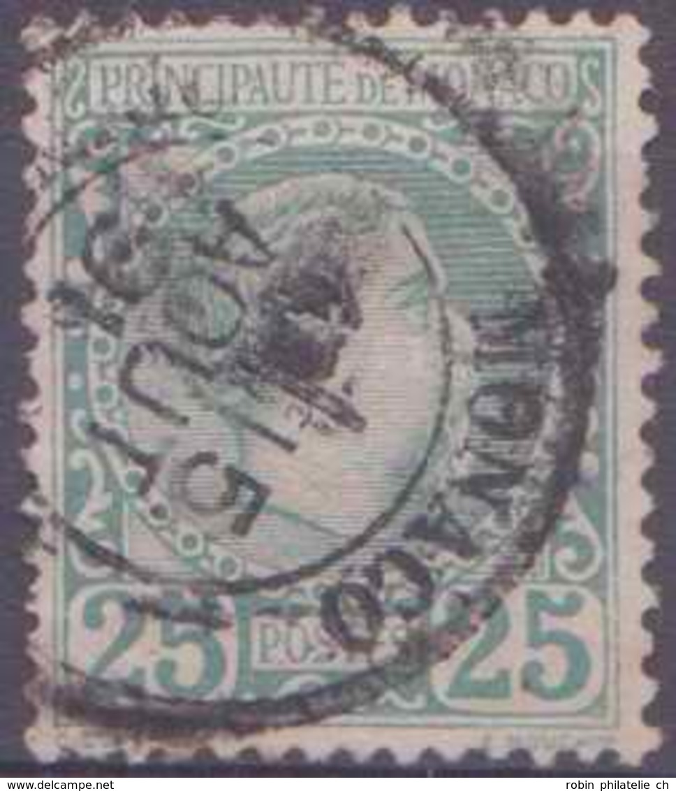 Monaco Postes  N° 6 25c Charles III Vert TB Qualité: Obl Cote: 90 € - Neufs