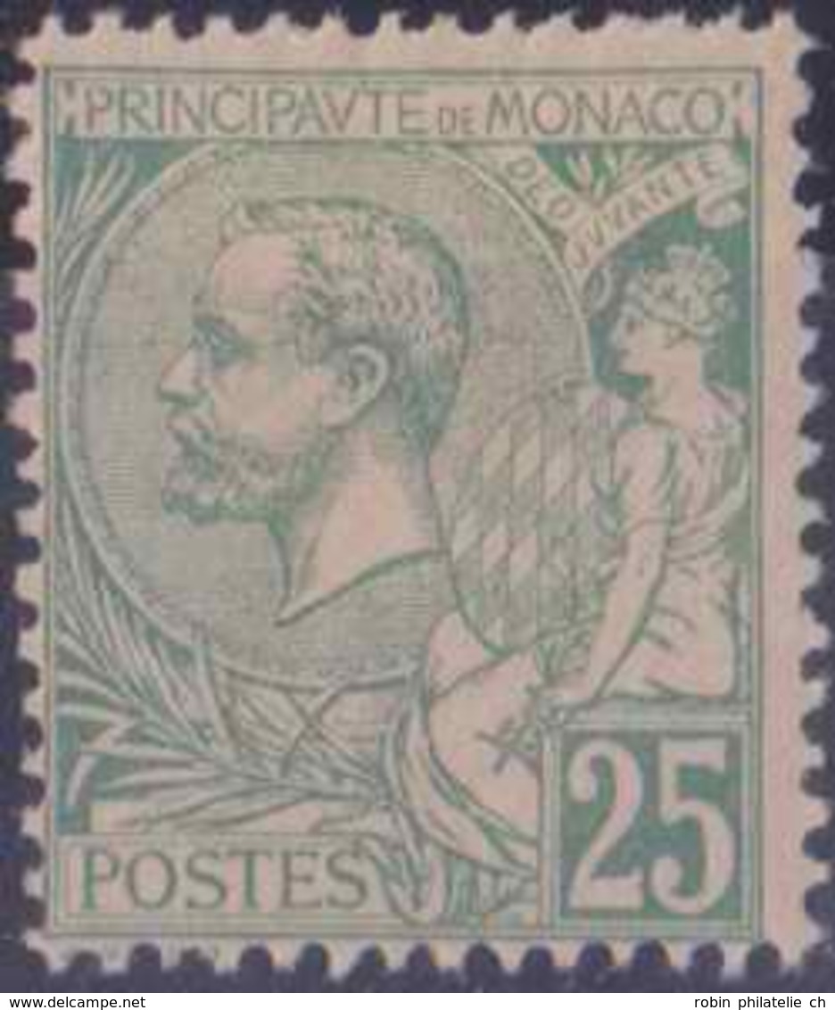 Monaco Postes  N° 16 25c Vert Albert 1er Qualité: * Cote: 350 € - Neufs