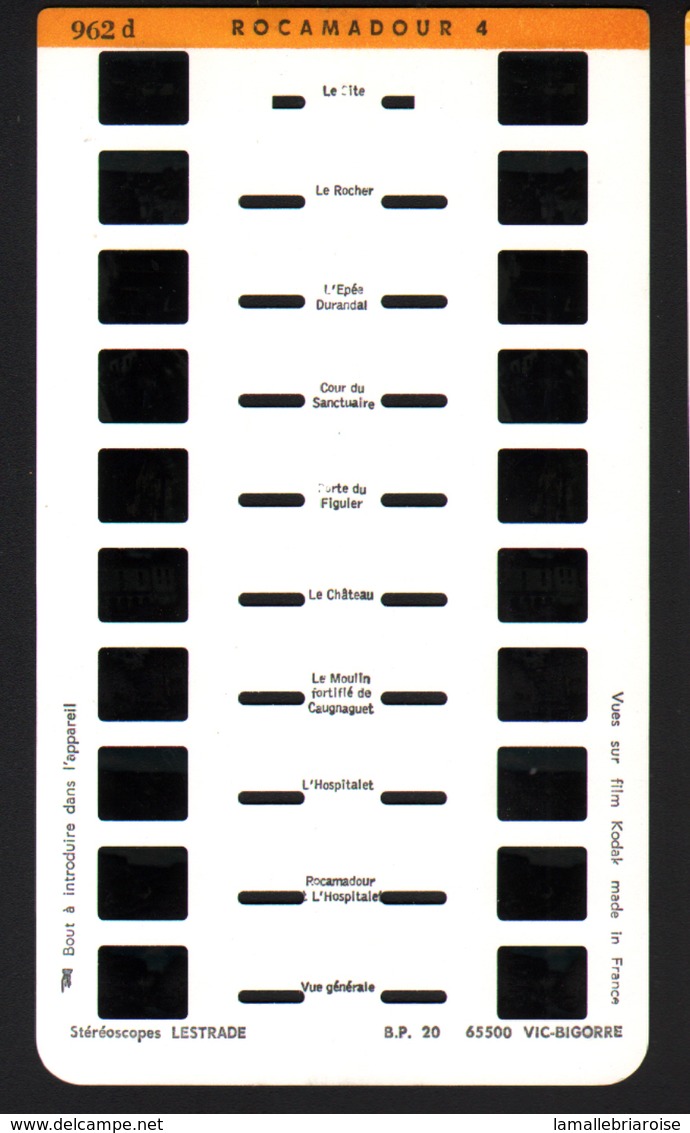 Stereocarte Lestrade, 962d, Rocamadour 4 - Visionneuses Stéréoscopiques